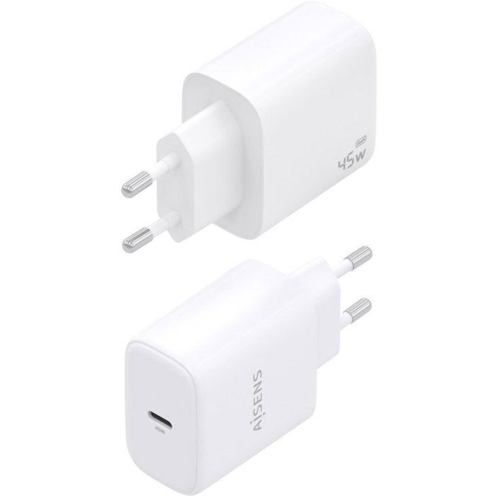 Aisens Cargador GaN 45W 1xUSB-C PD3.0 Blanco A110-0969